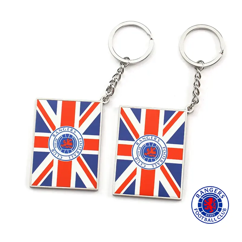 U.K. Flag Logo Enamel Rangers Football Club Keychain