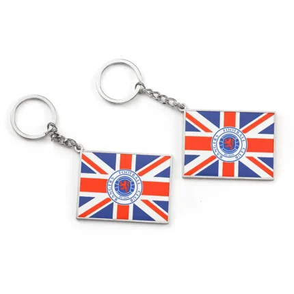 英国国旗徽标珐琅格拉斯哥流浪者足球俱乐部钥匙扣