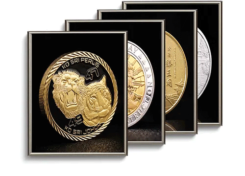 Custom Brass Trump Metal Commemorative Coin Multicolor Plating