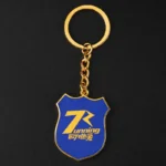 Gold Plated Enamel Zhejiang Satellite TV Keychain