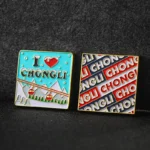 Benutzerdefinierte Cartoon Alphabet gemalt Metall Kühlschrankmagnete