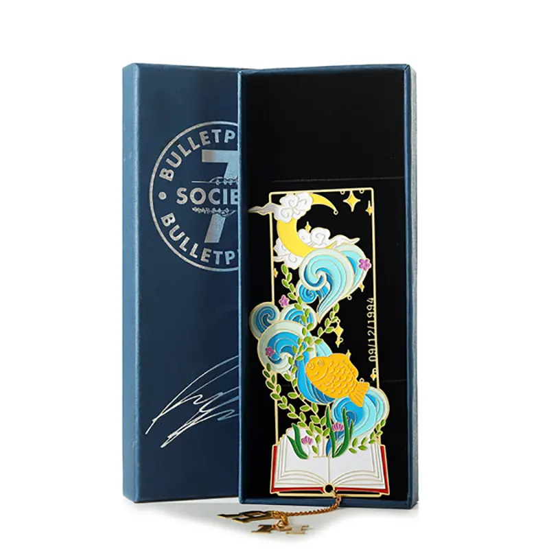 Metal Multi-Color Stainless Steel Gold-Plated Hollow Bookmark
