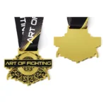 Медаль из золота с черной эмалью