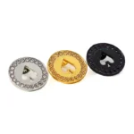 Pfirsich geformt hohlen Gold Silber schwarz Abzeichen Pin mit Laser auf der Rückseite