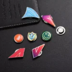 Sieben Designs von Emaille-Aufklebern Epoxidharz-Magnetabzeichen
