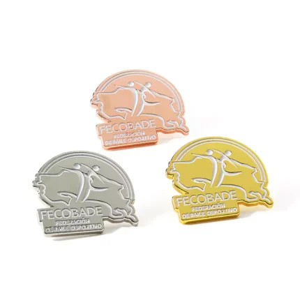 Alfinetes de lapela esmaltados Gold Silver Rose