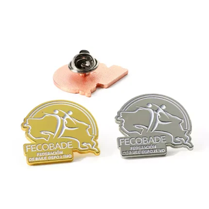 Alfinetes de lapela esmaltados Gold Silver Rose