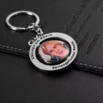 金属贴纸环氧肖像旋转钥匙扣