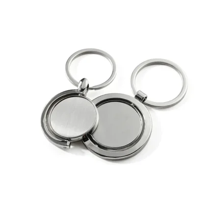 Versandfertig Full Frame Half Frame Blank Spinning Keychain