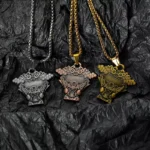 Colgante/collar con forma de Kamen Rider en relieve 3D
