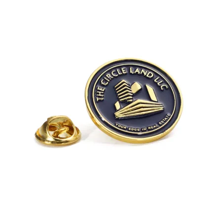 1904-2-Circular Soft Enamel Resin Company Logo Pin