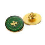 1904-3-圆形软珐琅树脂公司徽标别针