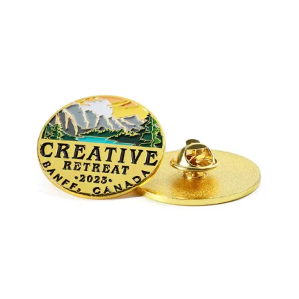 1921-1-Landscape Themed Circular Creation Soft Enamel Pins