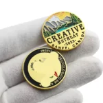 1921-2-Landscape Themed Circular Creation Soft Enamel Pins
