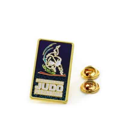 5601-2-Uzbekistan Taekwondo Alliance Cuadrado de esmalte blando con impresión UV