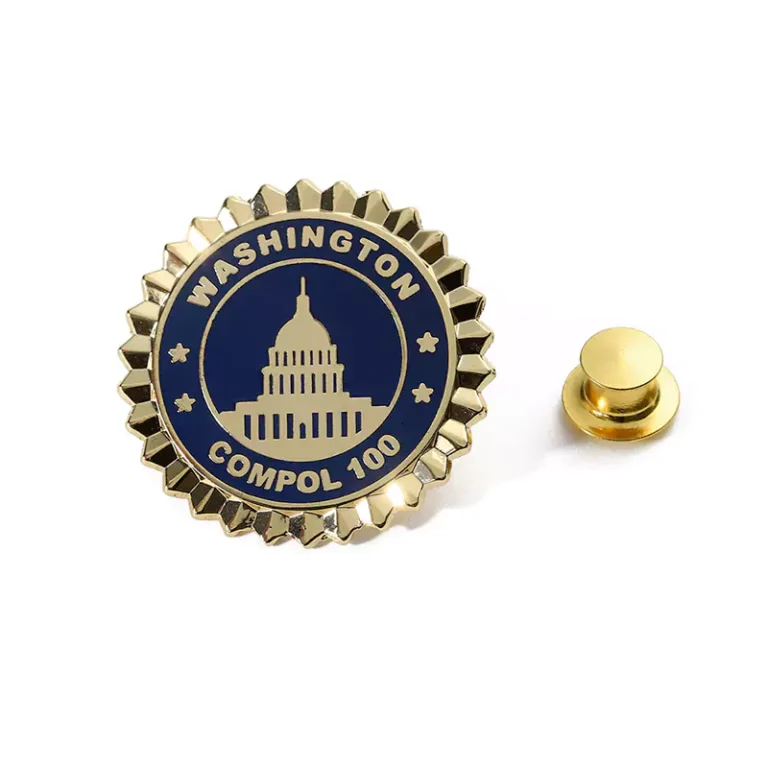 Gear Edge Hard Enamel Logo Clip With Velvet Cloth Box