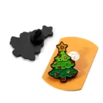 1505-5-Christmas Tree Painted with Unique Shapes and Cardboard Badges