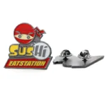 1508-2-Essensstation SUS Cartoon Ninja Farbe geformt Abzeichen
