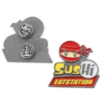 1508-4-Essensstation SUS Cartoon Ninja Farbe geformt Abzeichen
