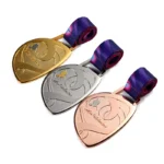 1386-2-Engraved Irregular Gold Sports Medals Personalised
