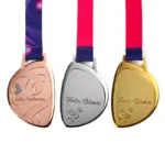 1386-4-Engraved Irregular Gold Sports Medals Personalised