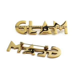 1569-1-Stainless Steel Cut Brooch Golden