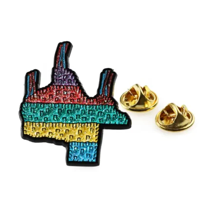 1909-2-Lotto di fabbrica Spille smaltate personalizzate con fibbia a farfalla