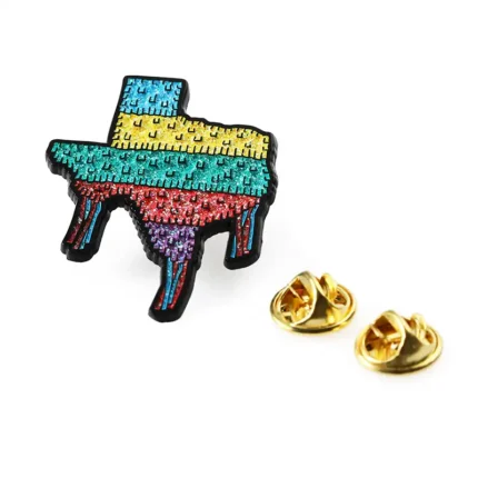 1909-4-Lotto di fabbrica Spille smaltate personalizzate con fibbia a farfalla