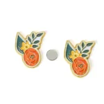 1785-4-Schede magnetiche a forma di frutta con vernice cotta