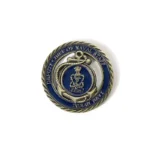 2503-2-Metal conmemorativo esqueleto azul marino