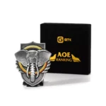 2504-3-Antique Silver Elephant Logo Embossed Metal 3d Printed Coin