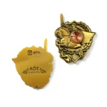 2505-3-3D Camafeo de metal Unicornio Caballo Oro Antiguo Monedas