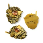 2505-5-3D Camafeo de metal Unicornio Caballo Oro Antiguo Monedas