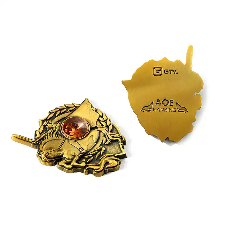 2505-7-3D 金属浮雕独角兽马古董金币