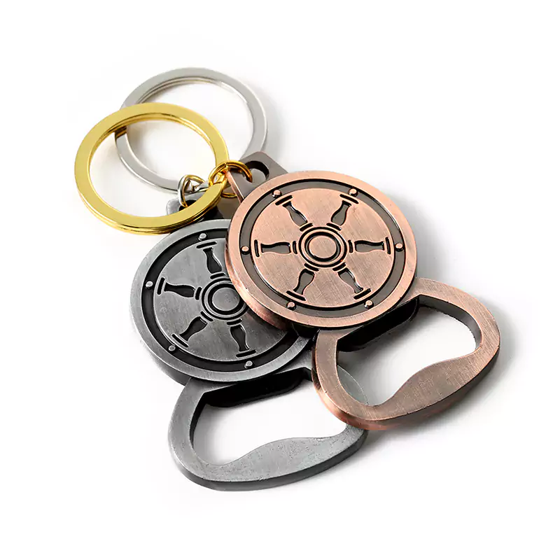 2101-4-3D Relief Boat Rudder Antique Silver Red Antique Copper Bottle Opener (Décapsuleur)