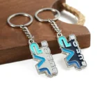 2372-2-JVP multi-color concave painted keychain