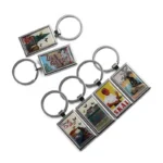 2426-3-Прямоугольный городской пейзаж Копенгагена Брелок из эпоксидной смолы