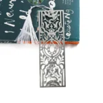 3010-3-Hollow pattern corroded silver brushed ruler bookmark