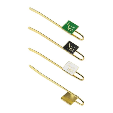 3151-4-Single sided text baked paint imitation gold Ruyi bookmark