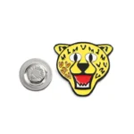 1702-1-Cartoon Tiger Head Yellow Paint Magnet Badge