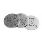 2651-3-Monedas conmemorativas de acero inoxidable galvanizado con plata