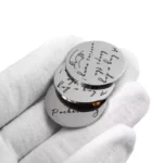 2651-4-Monedas conmemorativas de acero inoxidable galvanizado con plata