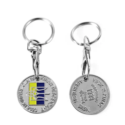 2152-1-Crown pattern car enamel silver token buckle