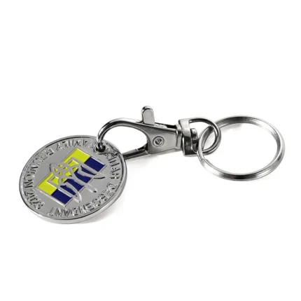 2152-2-Crown pattern car enamel silver token buckle