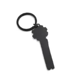 2373-3-电镀黑色多色烤漆名称钥匙扣