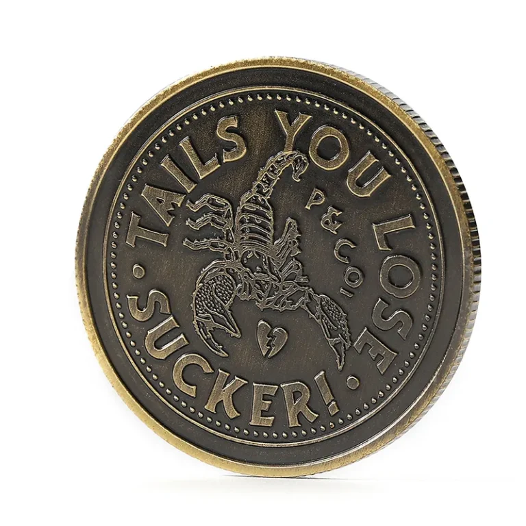 Cowboy Scorpion Blue Bronze Commemorative Coin