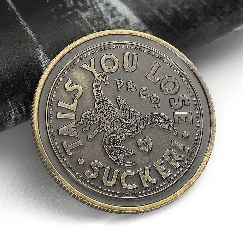 2518-7-Cowboy Scorpion Blue Bronze Commemorative Coin