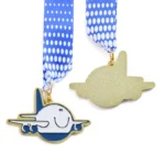 1348-3-Médaille silhouette d'avion en dessin animé pour enfants