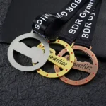 1429-7-Gymnastics hollow out concave baking paint gold, silver, bronze medal