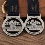 1430-8-Los Angeles Running Hollow out Medal 2023 Matte Nickel Paint Medal